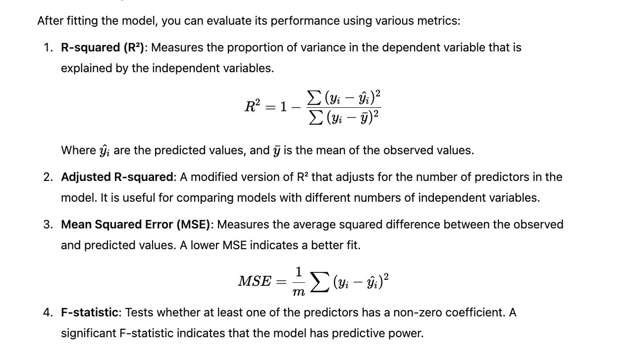 Multiple Linear Regression - AI & ML Insights